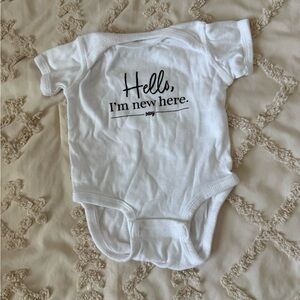 Baby White Short Sleeve Onesie